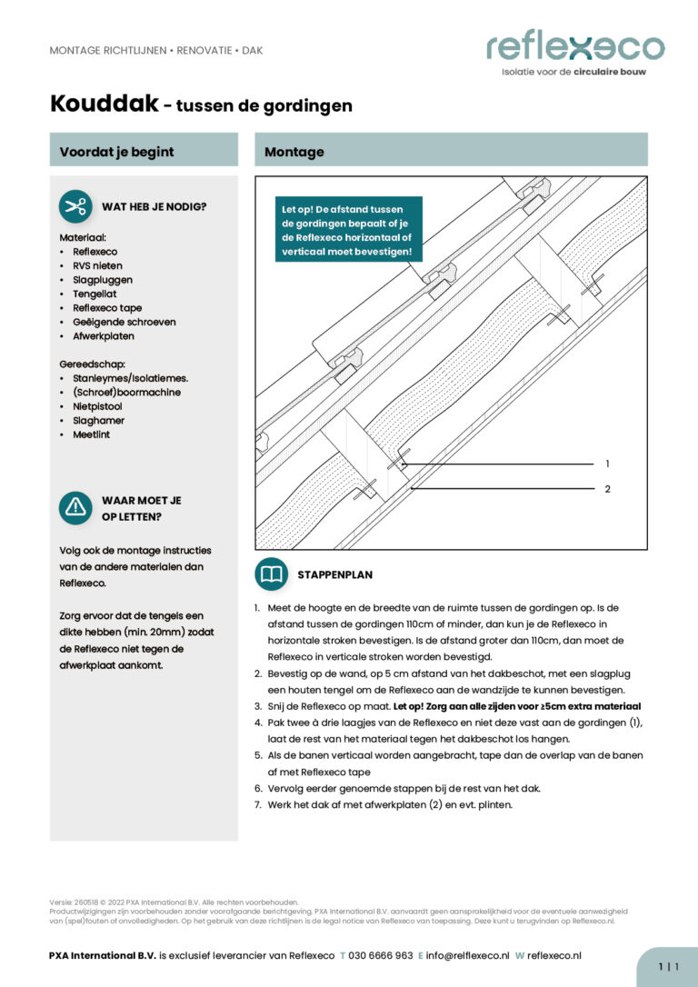 Montagerichtlijnen-dak-kouddak-tussen-de-gordingen